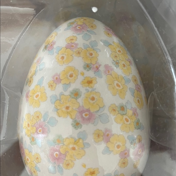 White Bunny Figurine with Floral Accent - Picture 13 of 14